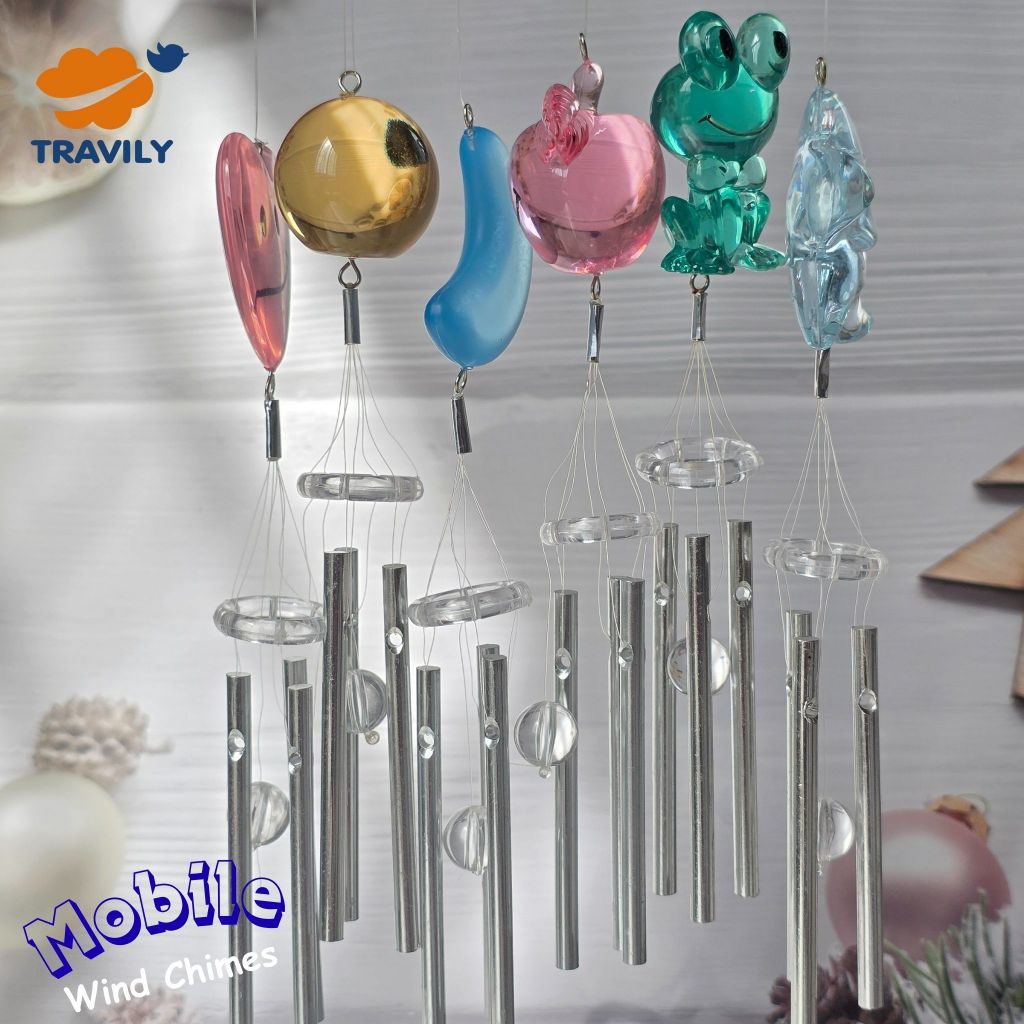 Tech Clean โมบายประดับ กระดิ่งลม สำหรับแขวนประดับรถยนต์ รถเข็นเด็ก หรือตกแต่งครัวเรือน