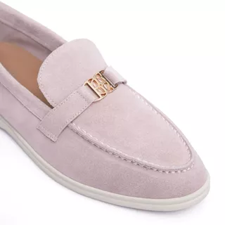 O&B รองเท้าหนังกลับ รุ่น ROMEO LOAFERS IN PINK ROSE-11218SU11691F_F5PIXX