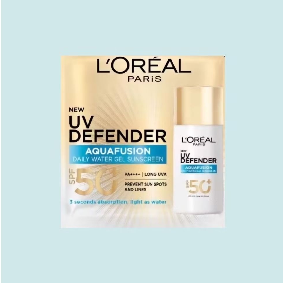 ลอรีอัล กันแดด เนื้อน้ำ L'Oréal Paris UV Defender Aquafusion Daily Water Gel Sunscreen 1.5 ml.