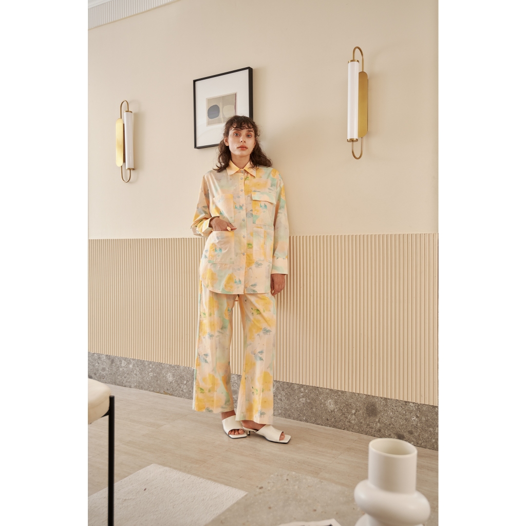 TANGO TANGERINE - TONIQUE เชิ้ตแขนยาวทรงหลวม & PAZ PANTSกางเกงขายาว เอวยืด