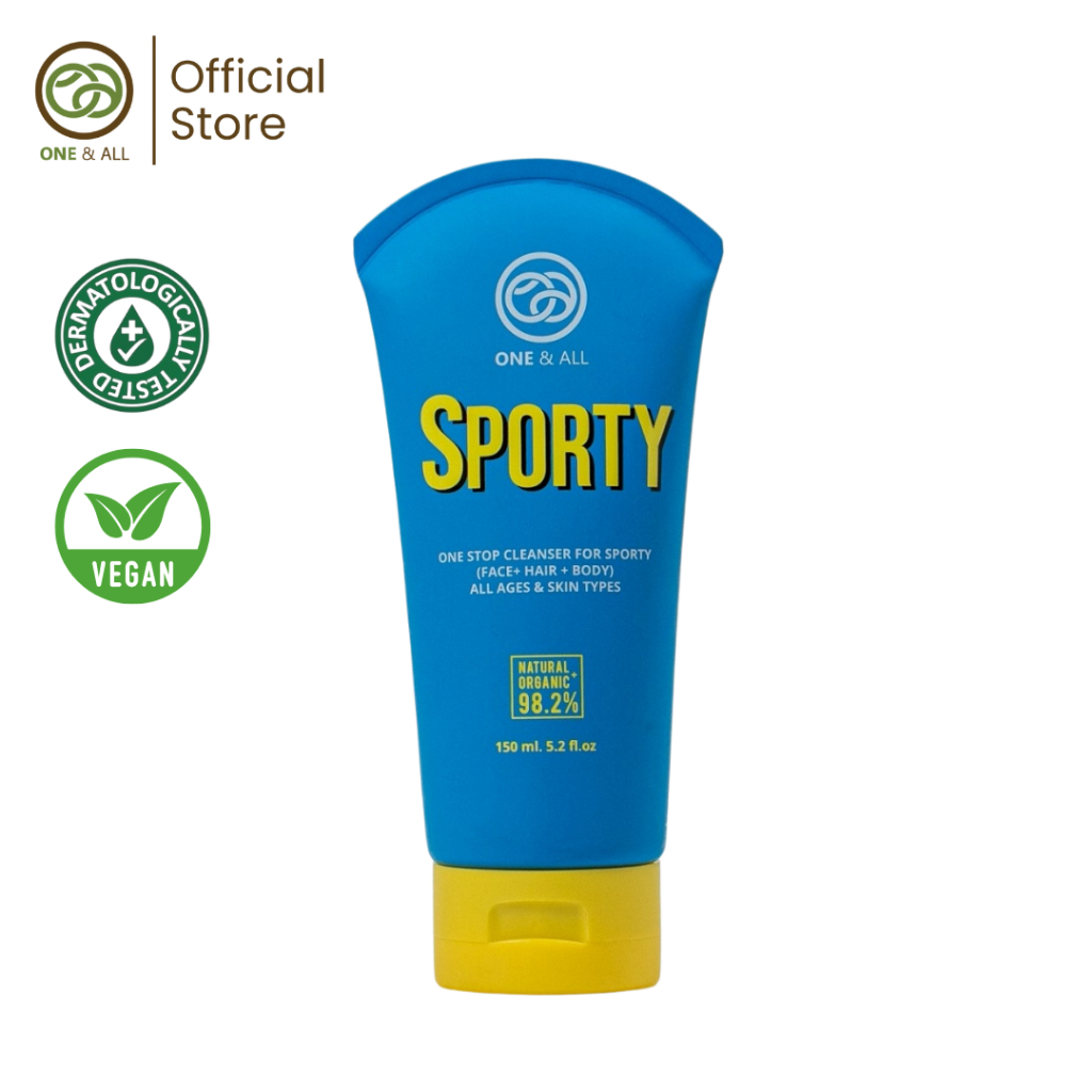 One & All Sporty เจลทำความสะอาดผิวและผม สำหรับกิจกรรมกลางแจ้ง (Face+Hair+Body)