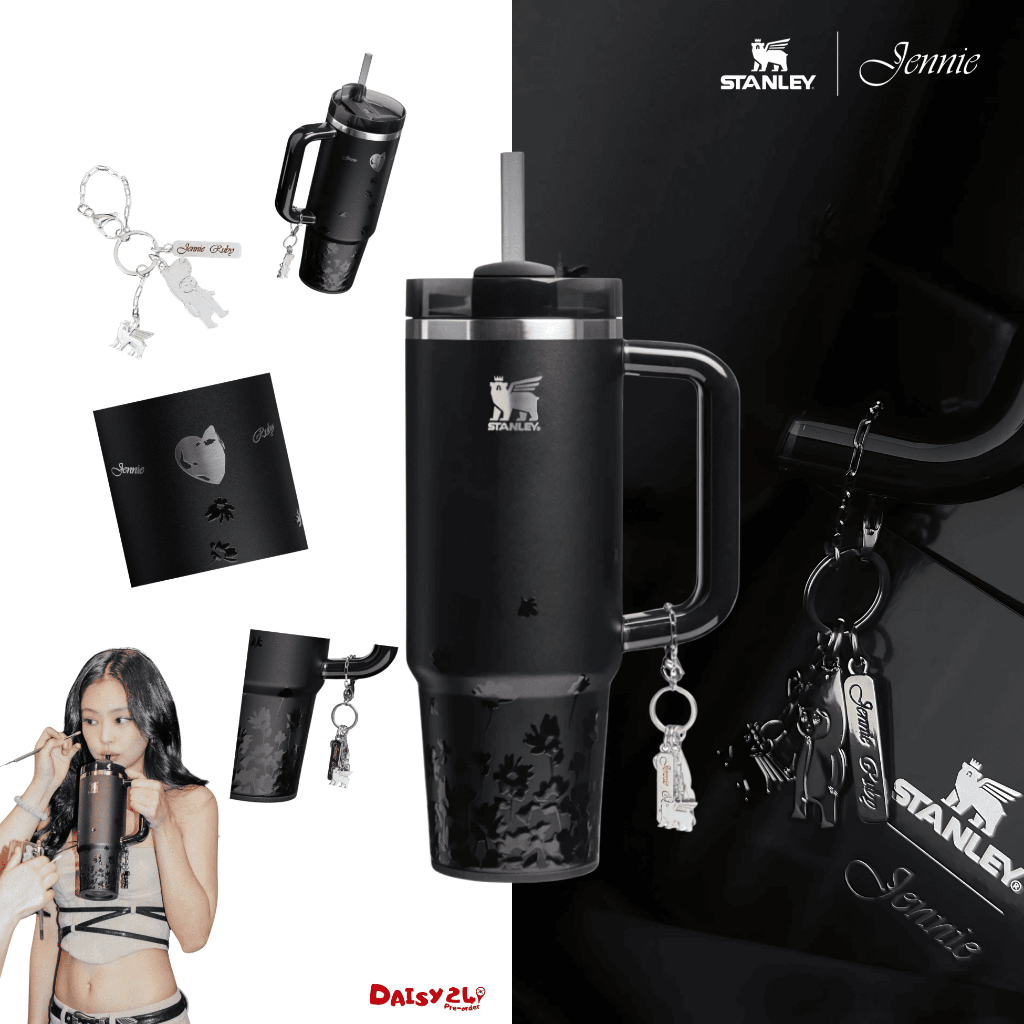 [พร้อมส่ง⚡️]แก้ว Stanley x Jennie 🖤❤️ คอลใหม่ Midnight Ruby ของแท้100% มีชาร์มครบ!🍎‼️ ไม่ต้องรอพรีฯ💯