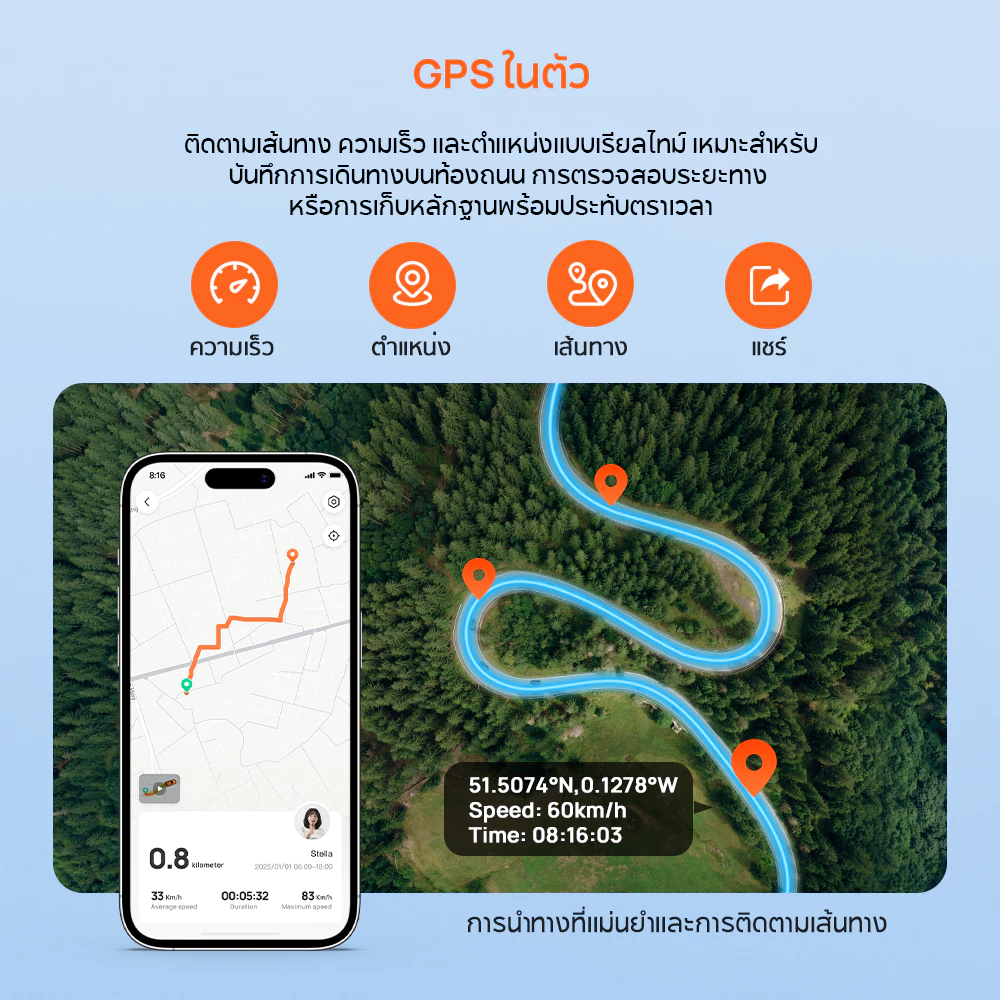 [HOT] กล้องติดรถยนต์ 70mai A410 2.5K HDR หน้าหลัง 125°มุมกว้าง กลางคืนสว่าง WiFi Type-C thumbnail 9
