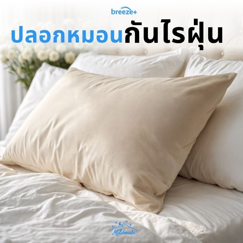 ปลอกหมอน Mildmate กันไรฝุ่น (ภูมิแพ้) รุ่น BreezePlus มีทุกไซซ์: หมอนหนุน/ข้าง/บอดี้