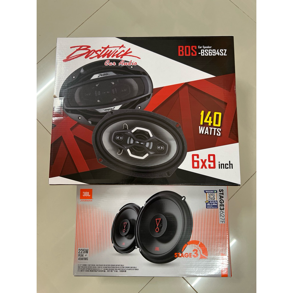 ชุดละ 2179บาท BOSTWICK 6x9 1คู่ JBL 6.5”STAGE3 627F 1คู่ ลำโพงติดรถยนต์ JBL