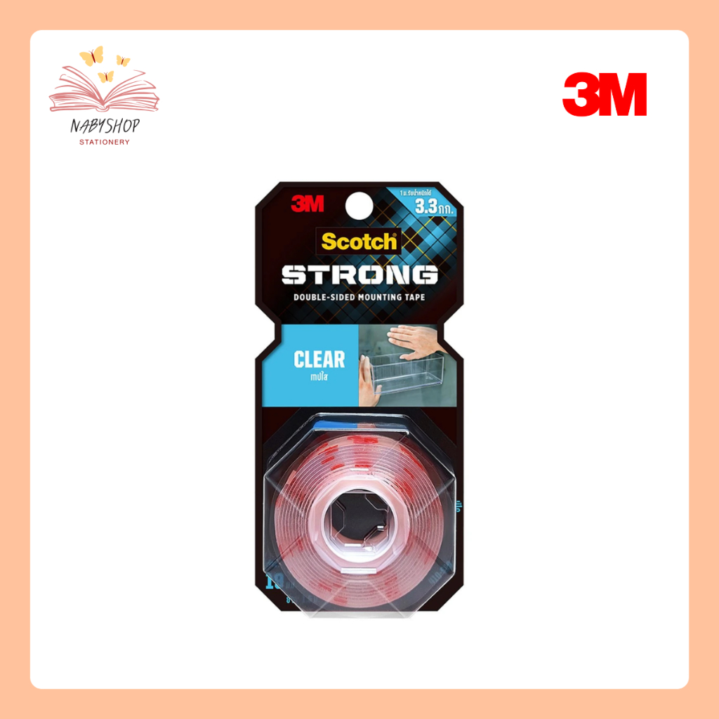 3M Scotch เทปกาวสองหน้าชนิดใส ขนาด 19 มม. x 1.5 ม. รุ่น 4010
