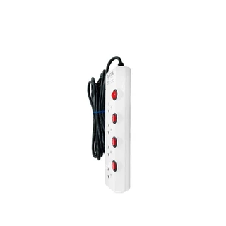 ปลั๊กไฟ DATA Plug 4 Way 4 Switch 5M. HM4496M5W by BB Beyond D-Box