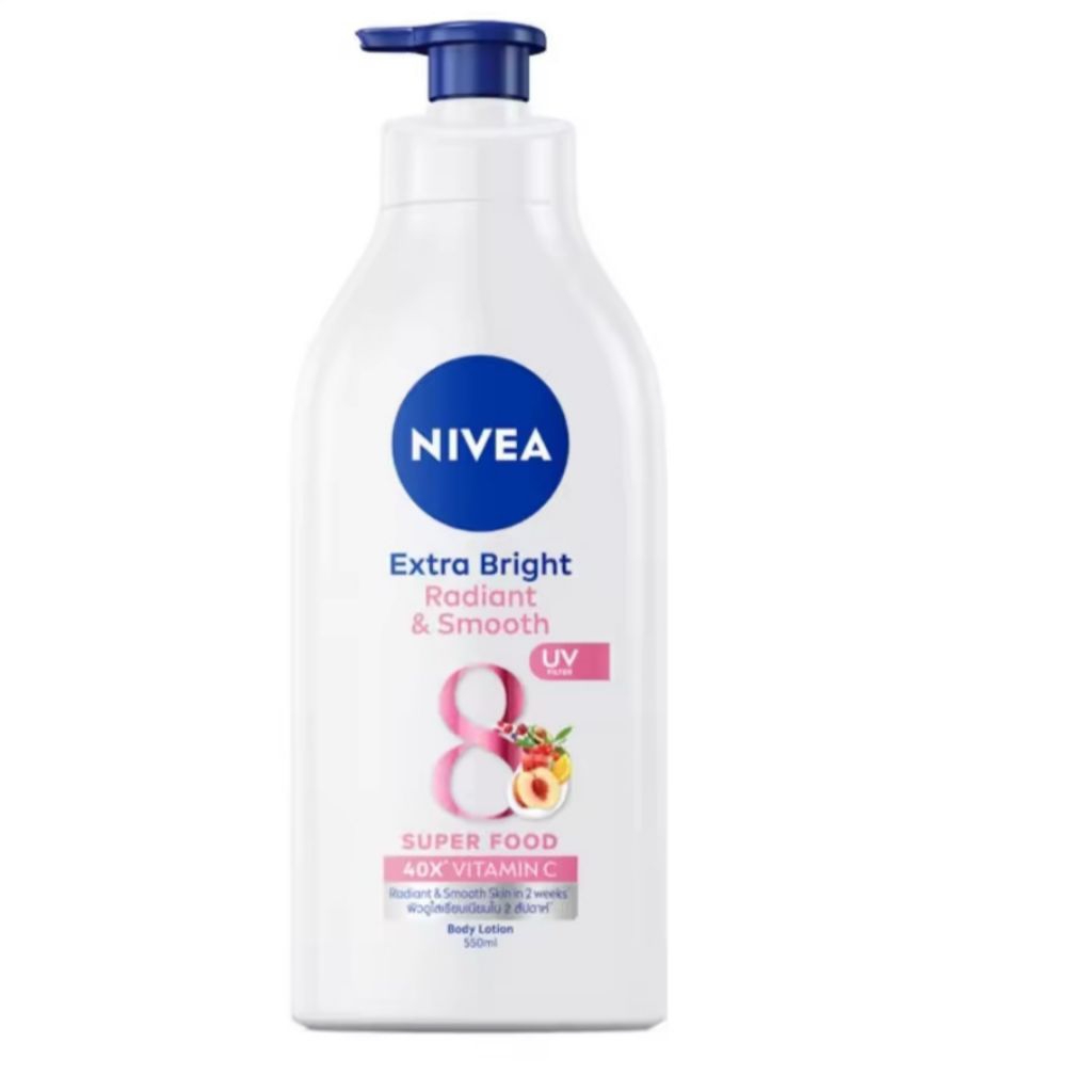 นีเวียโลชั่น นีเวีย เอ็กซ์ตร้าไวท์ เรเดียน แอนด์ สมูท/รีเเพร เเอนด์ โพรเทค Nivea extra white 525 ml. ***พร้อมส่งค่ะ*** รูปที่ 2