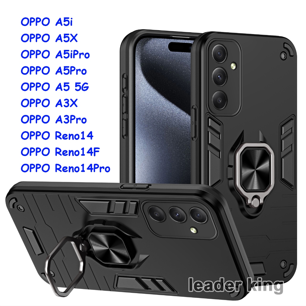เคส กันกระแทก พร้อมแหวน สำหรับ OPPO A6X A6PRO A5i A5iPro A5X A5Pro A5 5G A3X Reno14 A3Pro Reno14F Reno14Pro 042