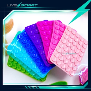 รุ่นพรีเมี่ยม❗️แผ่นซิลิโคนแปะมือถือ LiveSmart แผ่นดูดซิลิโคน Silicone Suction Phone Case ที่ยึดมือถือ SL01