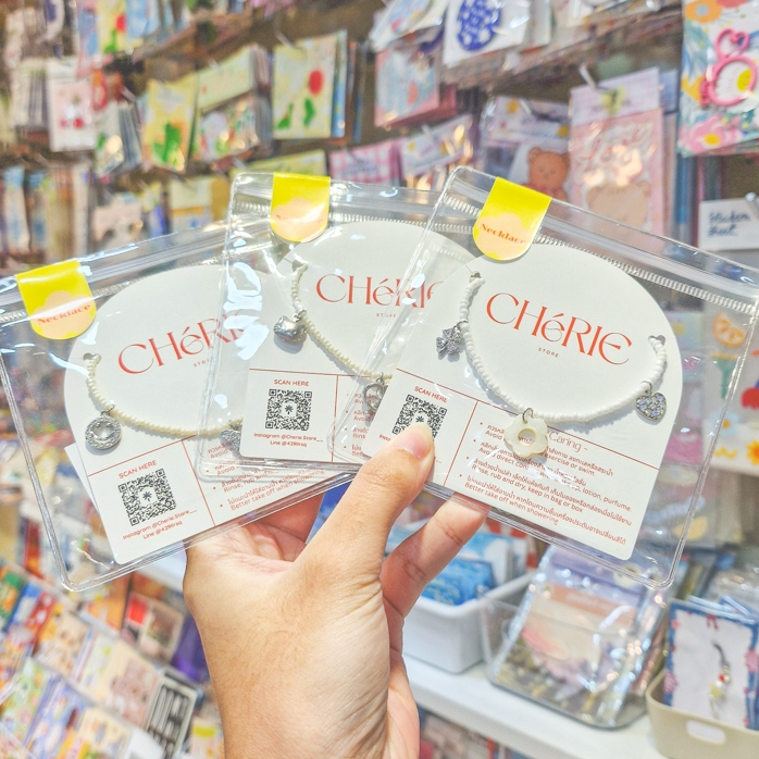 ***Inbox สอบถามลายสินค้าก่อนกดสั่งซื้อ***Necklace Bread "3 Charms" สร้อยคอรวมจี้ อลังการ [Cherie.sto