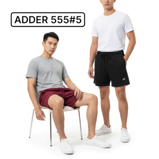 กางเกงขาสั้น ADDER ผ้าลูกฟูก รุ่น 555/5 เอวยืด มีเชือก ใส่สบาย พร้อมส่ง