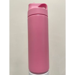 [เลเซอร์ฟรี] ใหม่ กระบอกเก็บความเย็นฝาหิ้ว 550ml มีหลอดในตัว สลักชื่อ / รูปฟรี