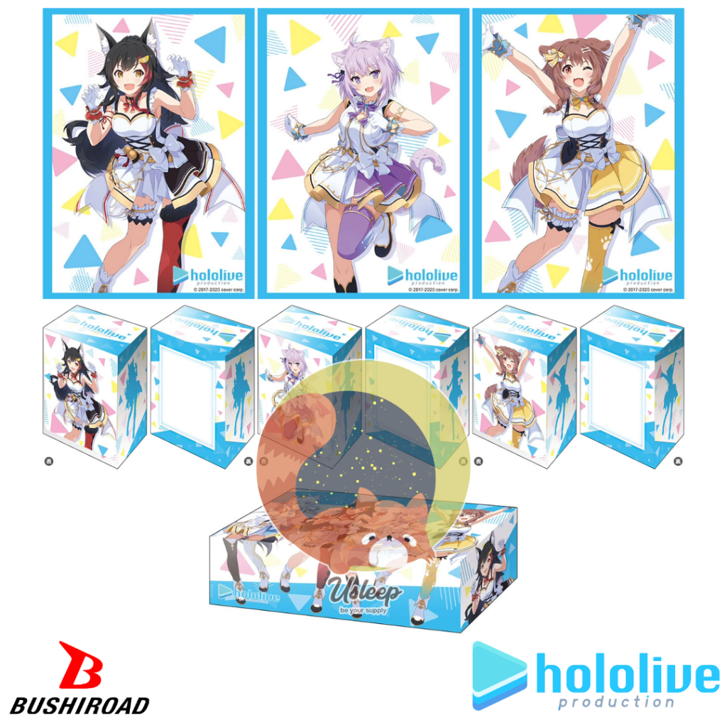 Bushiroad Sleeve & Deck Holder & Storage Hololive Production 1st fes. Gamers : Ookami Mio, Nekomata Okayu, Korone