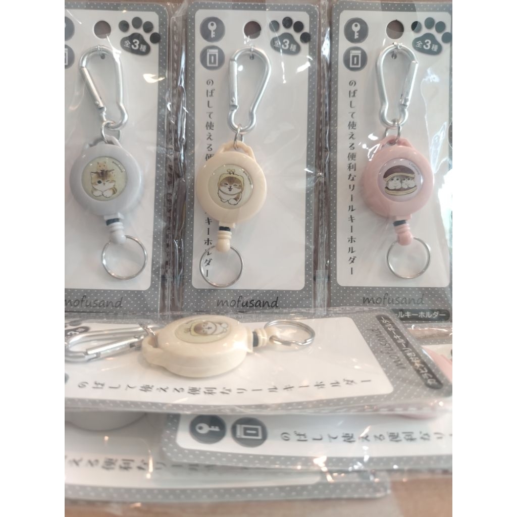 ❗New ที่คล้องกุญแจ​แบบดึงกลับ​ Key Reel​ ลายแมว​ 🇯🇵 นำเข้าจากญี่ปุ่​น​แท้​100​%✅