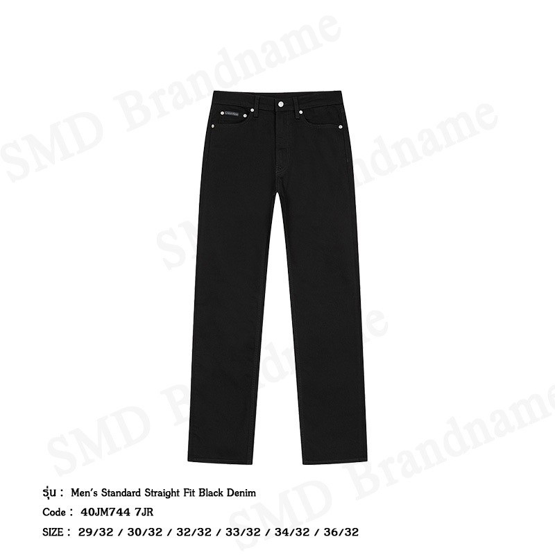 Calvin Klein กางเกงยีนส์ รุ่น Men's Standard Straight Fit Black Denim Code: 40JM744 7JR