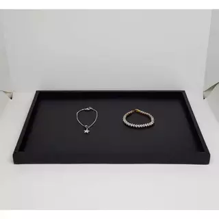 ถาดปูเรียบ ใช้สำหรับวาง หรือโชว์สินค้า หนัง PVC ทั้งใบ สีดำ