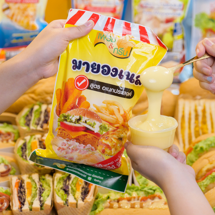 มีฮาลาล มายองเนส เฟรช&กรีน 800 กรัม สูตรอเนกประสงค์ All Purpose Mayonnaise อบได้ ราดได้ จิ้มได้ - รูปที่ 3