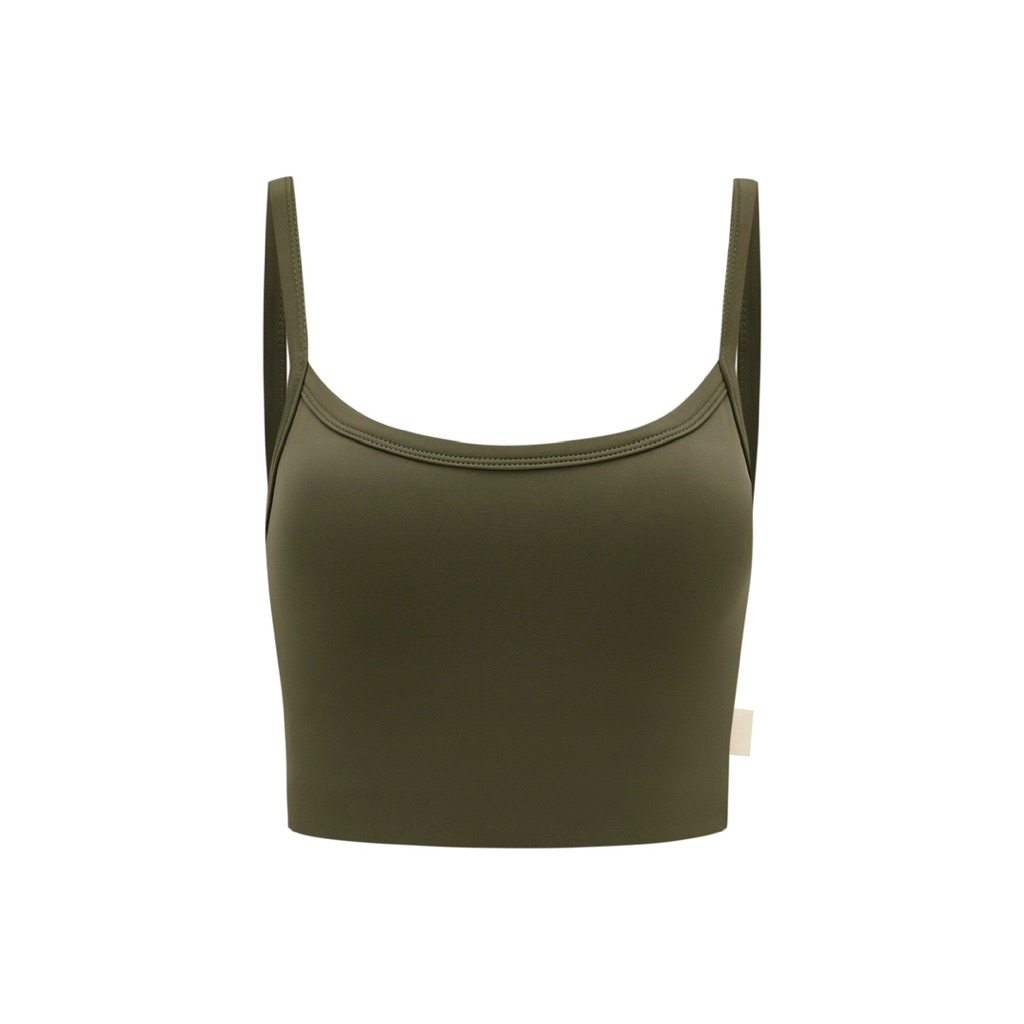 Sip String Soft Sports Bra (Olive Green)
