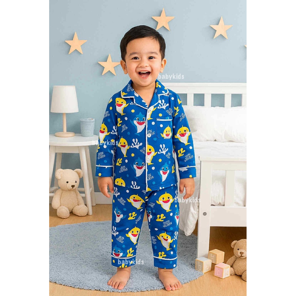 ชุดนอน Baby shark 🩵🦈 น่ารักมากใส่สบายๆ