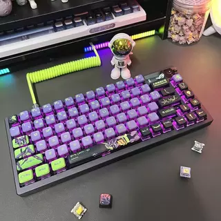 คีย์แคปพุดดิ้งภาษาไทย ลายการ์ตูนน่ารัก 129 ปุ่ม PBT + PC Doubleshot ระเหิดความร้อน ลายคมชัดสวย บรรจุกล่อง