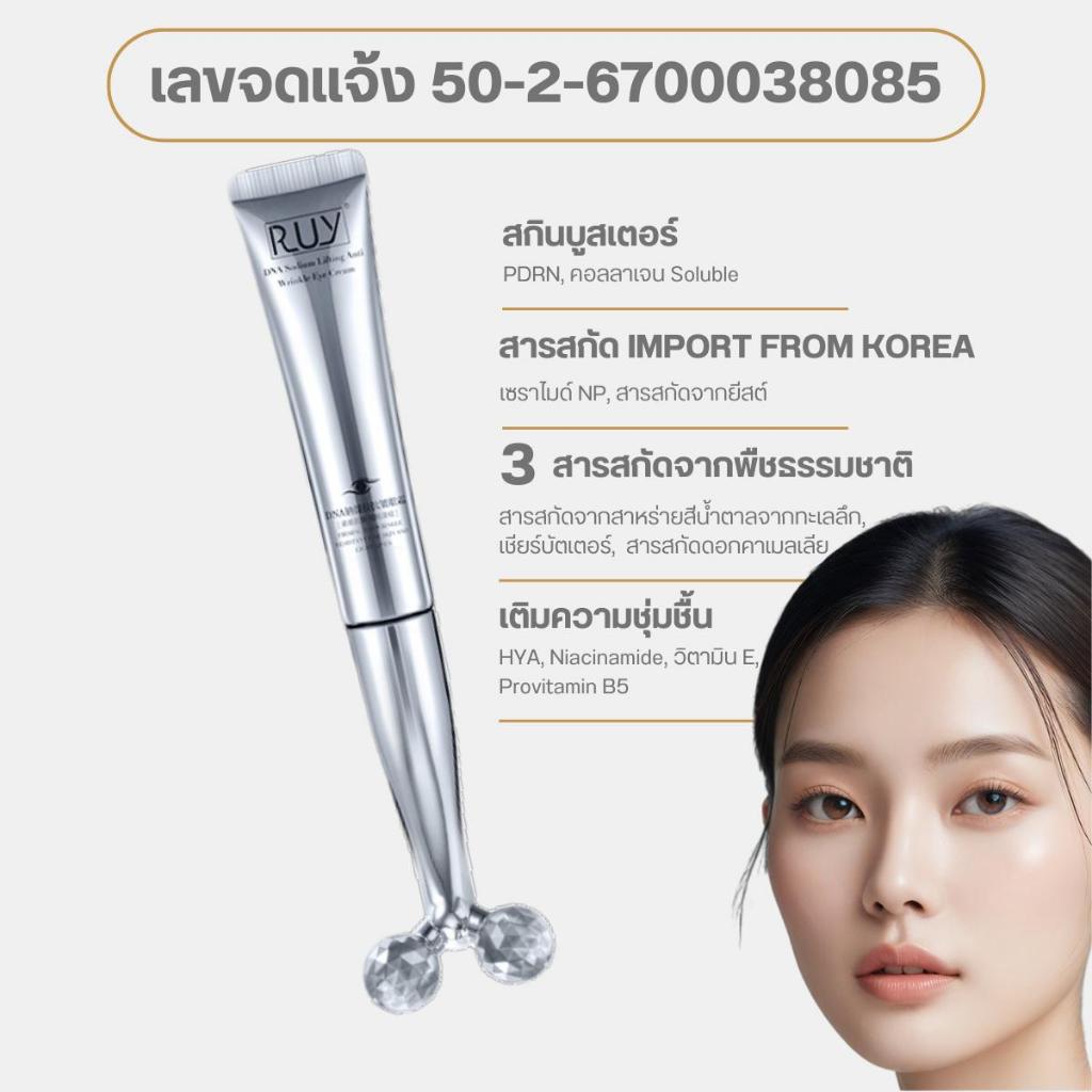 ครีมใต้ตา อาย ครีม Ruy PDRN eye cream บำรุงรอบดวงตา ด้วย PDRN คอลลาเจน และ เซราไมด์ ขนาด 20 กรัม