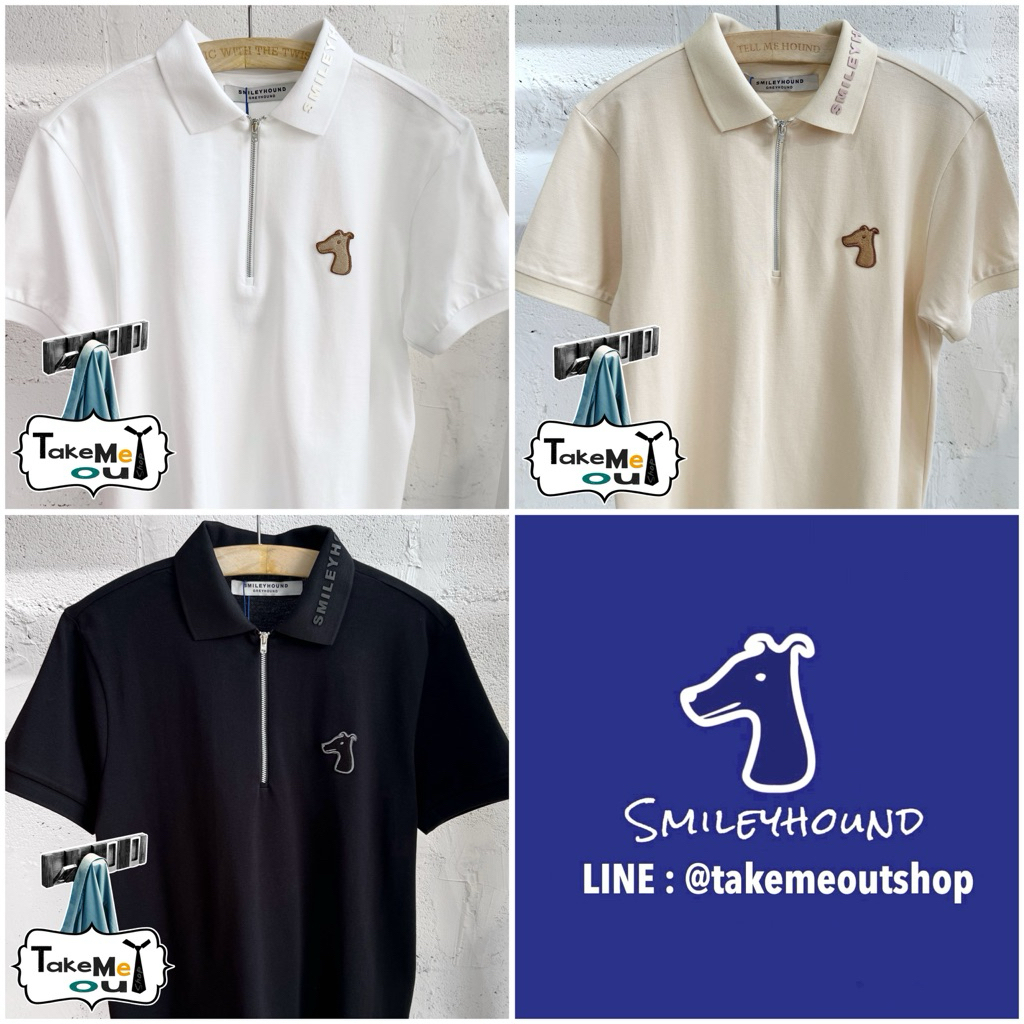 NEW SMILEYHOUND HALF-ZIP POLO A25 #33033