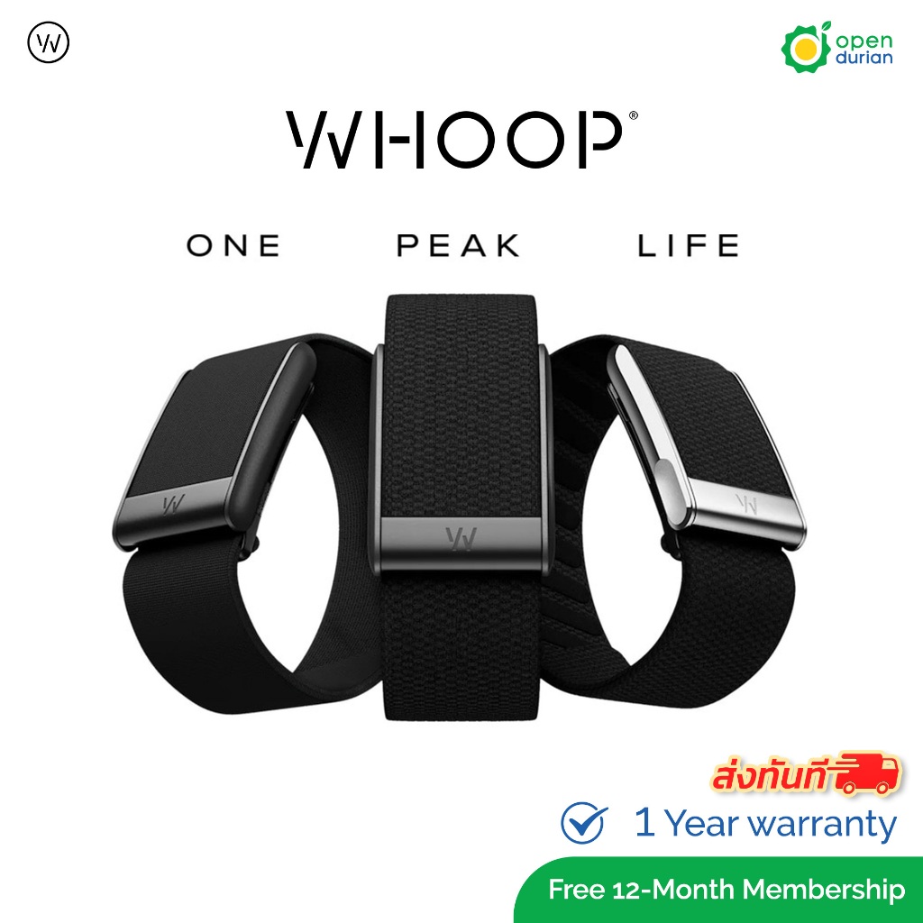 [พร้อมส่ง] [กทม. 3ชม.] WHOOP 5.0 / WHOOP MG สายรัดข้อมือวัดชีพจร (FREE 12 Month Membership) + ประกัน