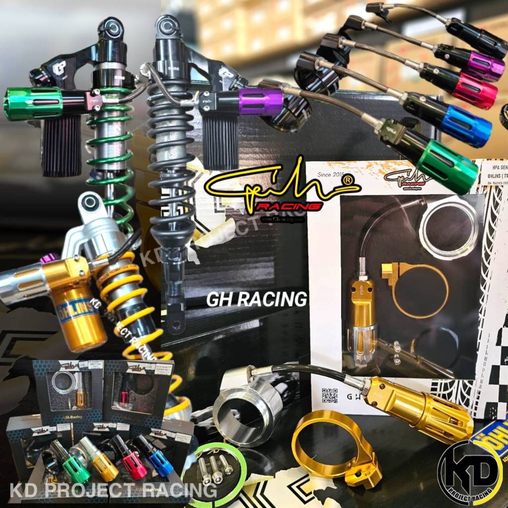 ส่งฟรี🚩ชุดปรับไฮดรอลิคสตรัทปรับเกลียว แบบมีสาย และ ไม่มีสาย GH Racing สำหรับโช๊ค Profender ,Ohlins