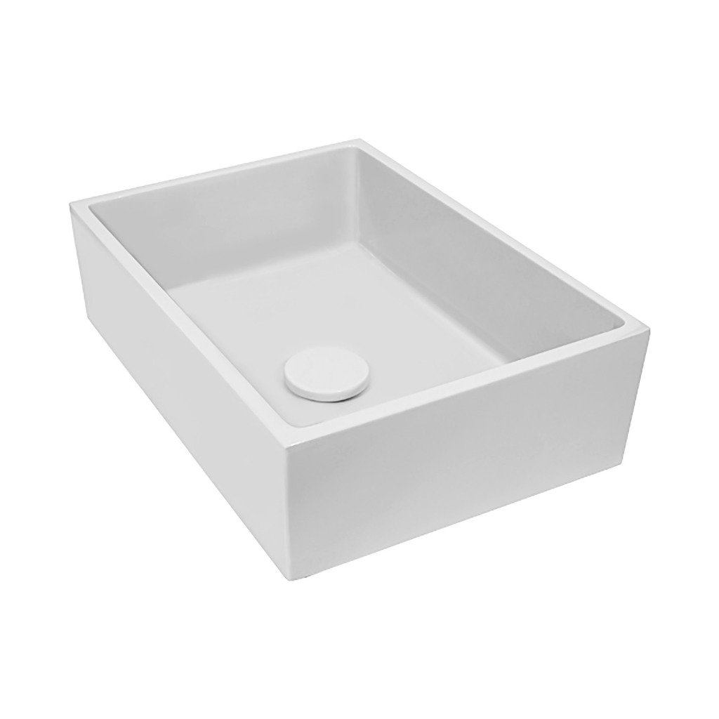 อ่างล้างมือสี่เหลี่ยม วัสดุหินสังเคราะห์ รุ่น 420-300 VB