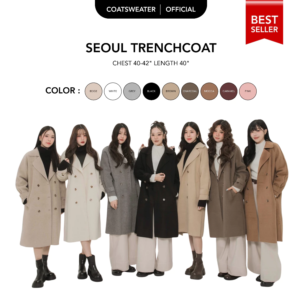 Seoul trenchcoat เทรนโค้ทรุ่นโซล | coatsweater best seller