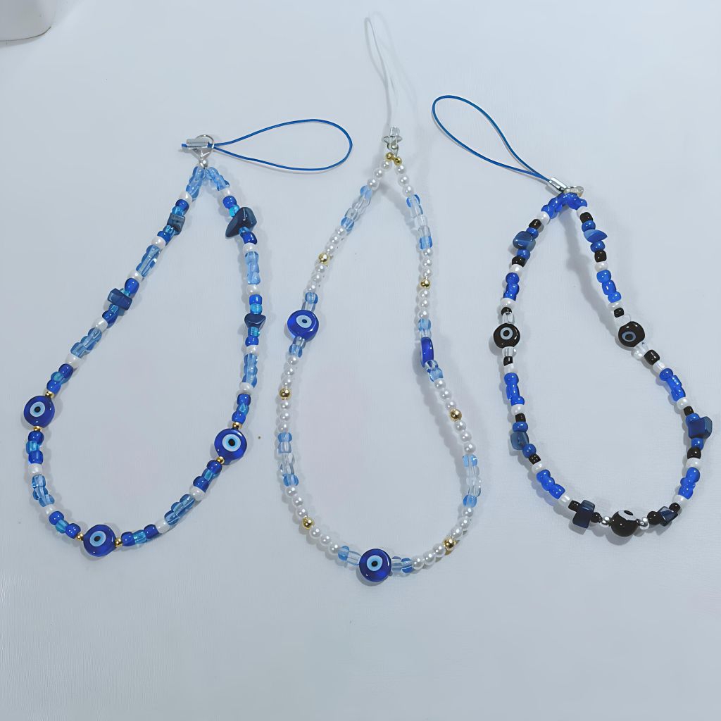 สายห้อยโทรศัพท์ Evil Eye  DIY Charm – สายห้อยโทรศัพท์กันปกป้องและสะท้อนพลังงานลบ