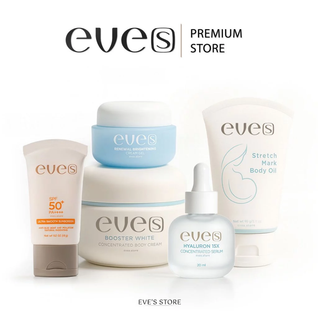 EVES อีฟส์ เซตคุณแม่ผิวหน้าผิวกายX5 ลดรอยแตกลาย รอยแผลเป็น ผิวหน้ากระจ่างใส คนท้องใช้ได้