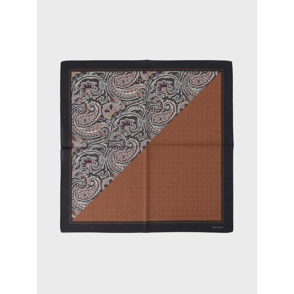 TAKEO KIKUCHI ผ้าเช็ดหน้า MIJ PAISLEY BLOCKING HANDKERCHIEF