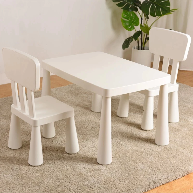 โต๊ะเด็ก IKEA โต๊ะเขียนหนังสือเด็ก โต๊ะเด็กอนุบาล โต๊ะ1 เก้าอี้ + 2 เก้าอี้ รับน้ำหนักได้ 100kg