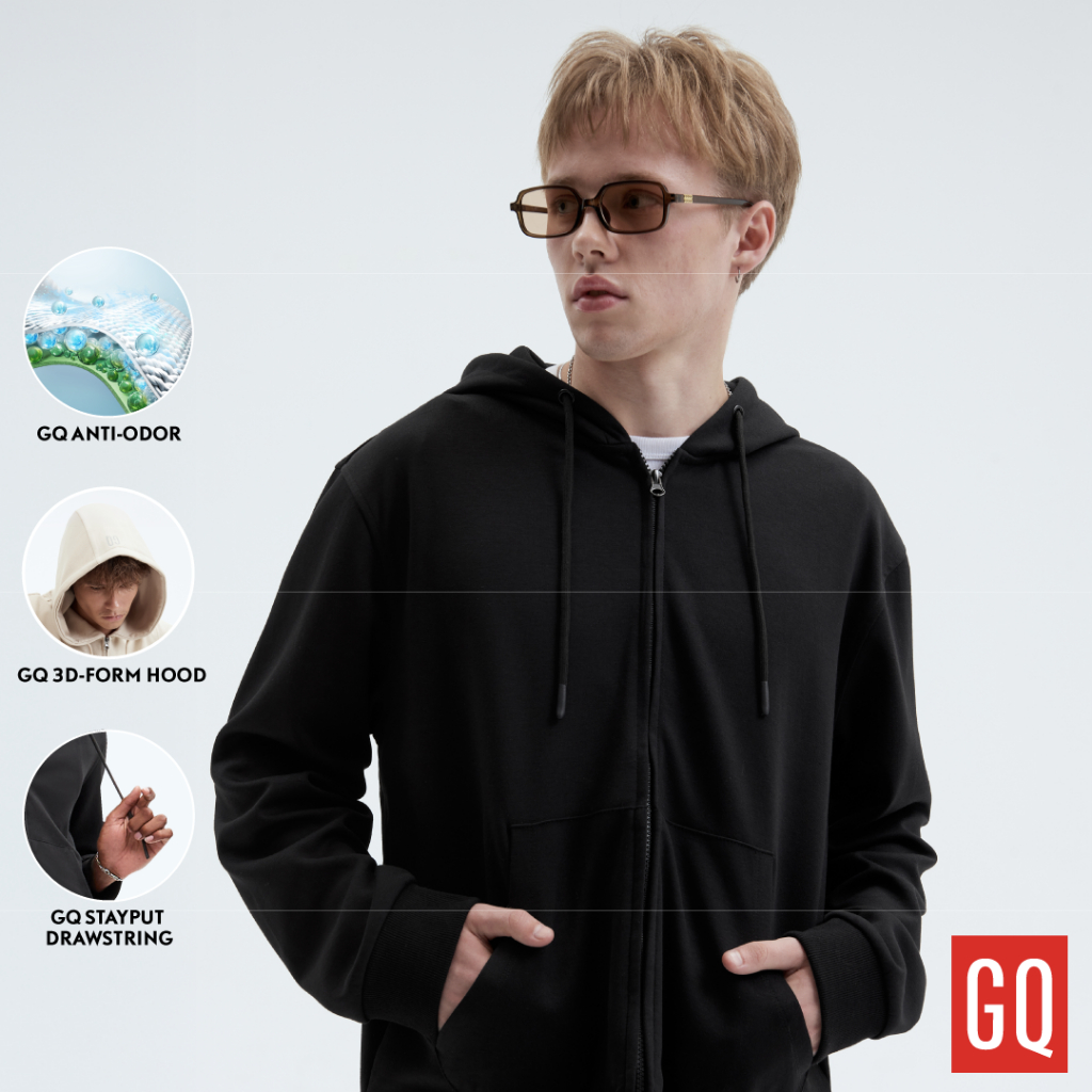 GQ Minimal Hoodie​ เสื้อฮู้ดดี้ยับยั้งกลิ่น ​ฮู้ดโค้งรับศีรษะ ผ้านุ่มใส่สบาย