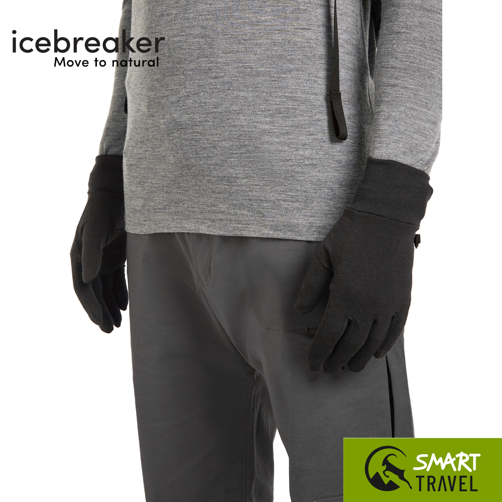 ICEBREAKER U SIERRA GLOVES ถุงมือกันหนาว Merino Wool ทัชสกรีนได้ สี BLACK