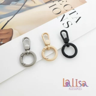 ตะขอหมุนได้หมุนเลย ฮาร์ดแวร์ พวงกุญแจ ตะขอคอหมาทรงกลม alloy dogclip KF50