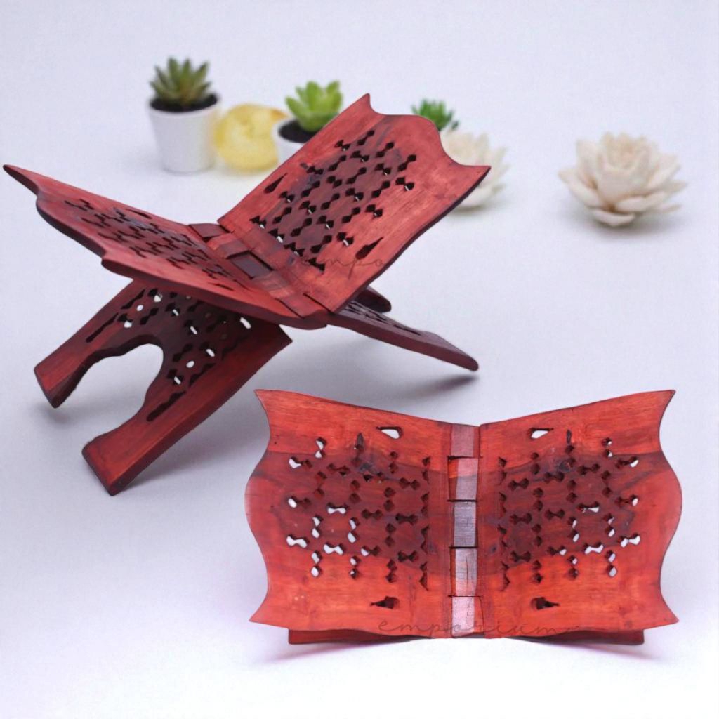 ( Rehal kayu )"  ลาฮาไม้ " ที่วางอัลกุรอ่าน ขนาดพอดี 15×30 cm
