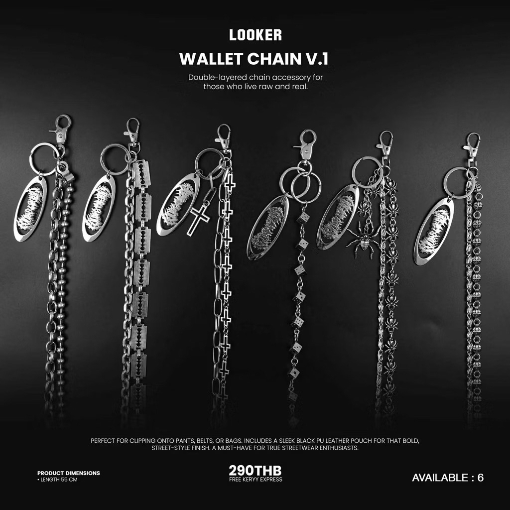 LOOKERGANG WALLET CHAIN V.1  สายคล้องลายโซ่