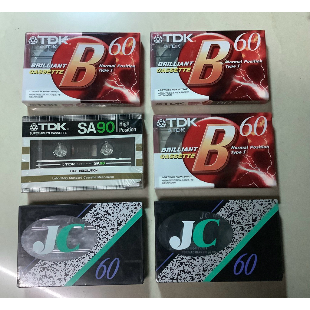 มือ2 และ มือ1 คาสเซ็ทเทป ยุค90 maxell XLll-S 90, เทปเปล่า TDK SA90 มือ1 / โซนีมือ1,เทปเปล่า sony ux 54 high position