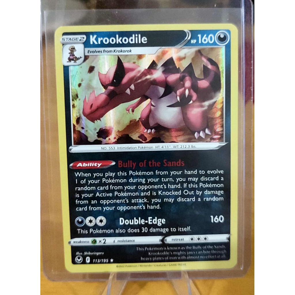 krookodile 113/195 Holo SWSH12 Silver Tempest [Eng]  Pokemon card