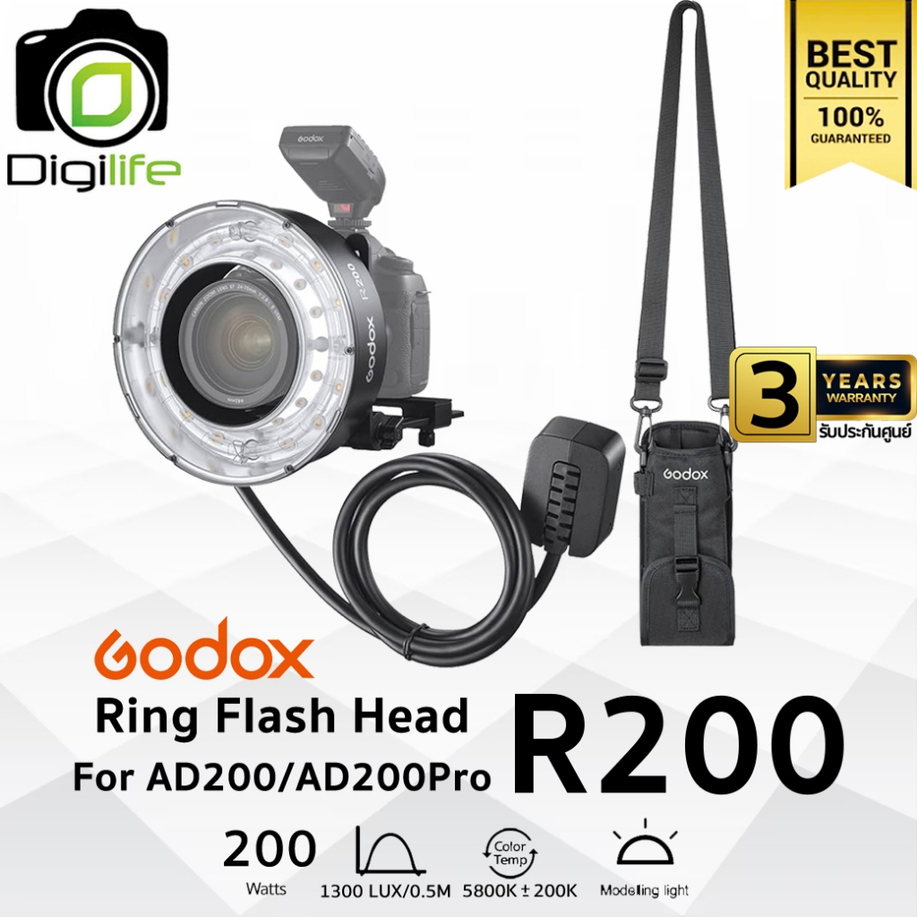Godox Ring Flash R200 - 200W - For AD200 , AD200Pro, AD200ProII / Digilife Thailand