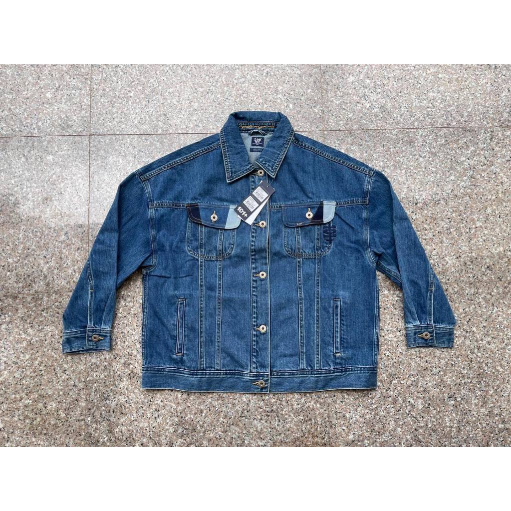 Lee 101+ แจ็คเก็ตยีนส์หญิง  ไม่ยืด สียีนส์ฟอก ของแท้จากช็อป