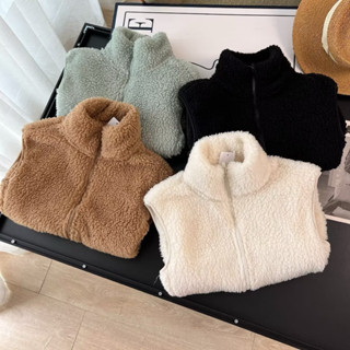 [ พร้อมส่งในไทย ]เสื้อกั๊กกันหนาวขนแกะ สไตล์เกาหลี กันหนาว ร…