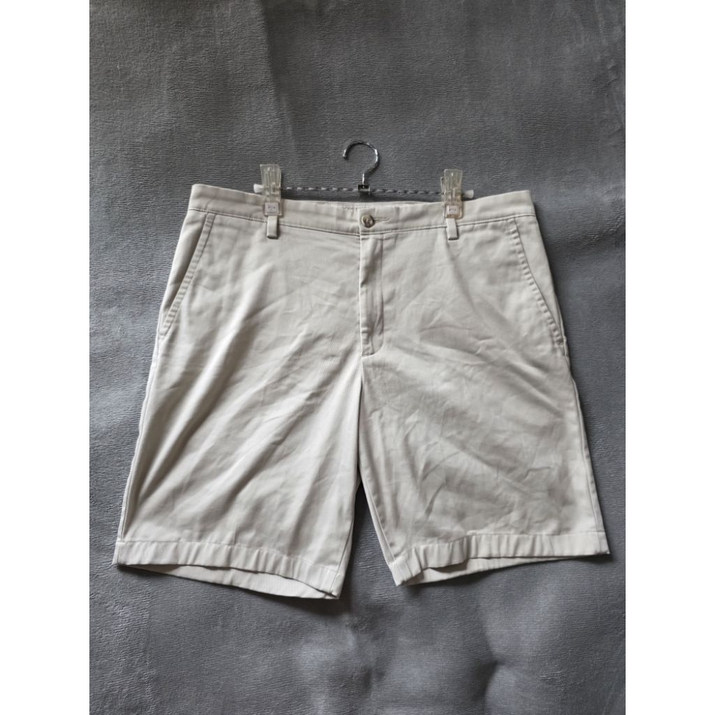 DOCKERS กางเกงขาสั้นสีน้ำตาลอ่อนซิปหน้างานสวยเอว38สะโพก46ยาว19.5(งานมือสอง)4.8