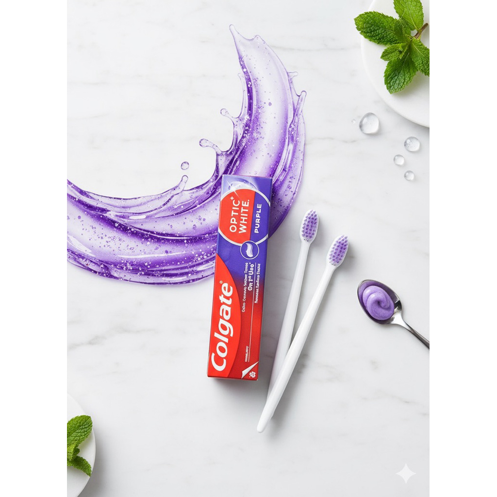 ยาสีฟันคอลเกต Colgate optic white purple