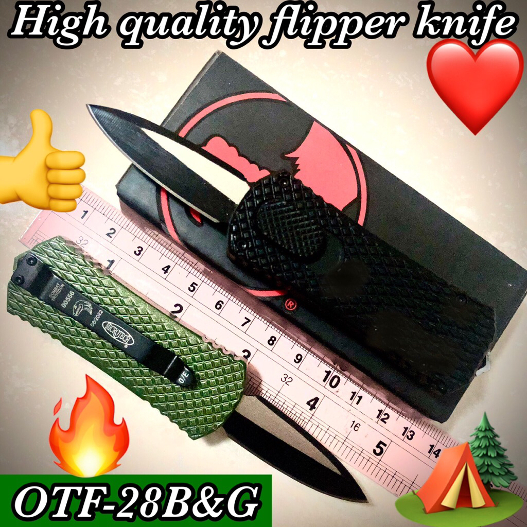 High quality flipper knife OTF-28B&G for collection and use camping 🏕️