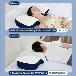 หมอนป้องกันค รองรับการแบ่งพาร์ติชั่น หมอนเพื่อสุขภาพ หมอนเมมโมรี่โฟม ป้องกันคอทางวิทยาศาสตร์