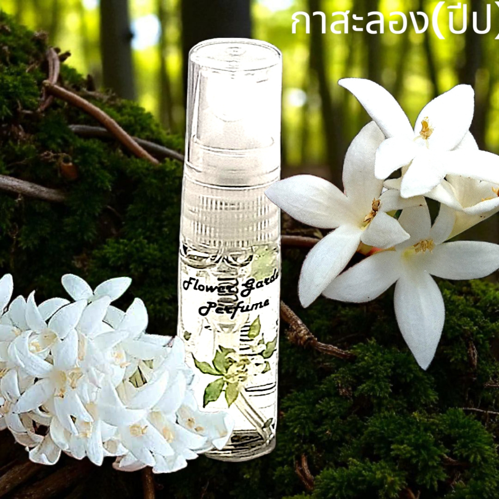 น้ำหอมกลิ่นดอกไม้ไทย  ดอกกาสะลอง กลิ่นหอมหวานอ่อนละมุนสดชื่น ติดทนนาน18-20ชม.ขนาดทดลอง 3ml